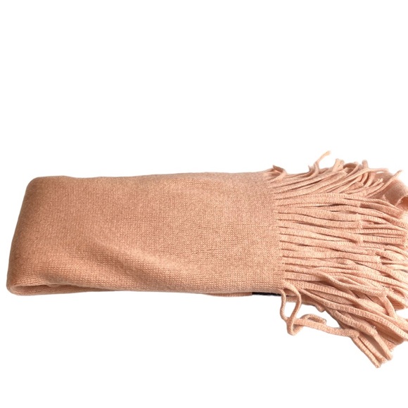 Steve Madden Blanket Scarf /Wrap Peach Muffler Scarf With Fringe Thick Soft Warm - Picture 8 of 11
